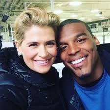 I think it's a play on that guy in the stands from one of the games this year that changed his newton jersey to an allen i'd know cam's beautiful smile anywhere. Pin By June2 Bug On O Cam Newton Girlfriend Cam Newton Girlfriends
