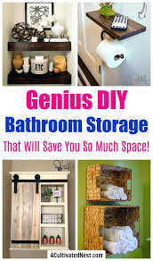 Space Saving Diy Bathroom Storage Ideas Diy Bathroom Storage Bathroom Organization Diy Diy Bathroom