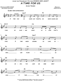 1,141 views, added to favorites 61 times. A Time For Us Love Theme From Romeo And Juliet 1968 Sheet Music Leadsheet In G Minor Download Print Sku Mn0143295
