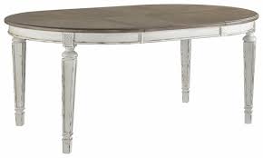 Oval caroyln 43.5'' pedestal dining table. Realyn Chipped White Oval Dining Room Extension Table On Sale At American Furniture Of Slidell Serving Slidell La