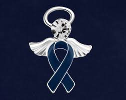 Pink is for breast cancer!!! Colon Cancer Awareness Angel Pin Fundraising For A Cause
