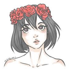 Tumblr Girl Sketch At Paintingvalley Com Explore Collection Of Tumblr Girl Sketch #watercolor painting #water color #watercolour art #girl drawing #girl painting #poc #pink and purple #and gold #freckles #ischa's art. painting valley