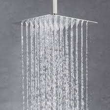 While you can't adjust the head, it's ideal for ceiling installations as well. Buy Enga 16 Inch Ceiling Rain Shower Head Combo System With Body Spray Jets Flow Controllable And Handheld Shower Faucet Fixture Set With Valve Chrome Online In Turkey B08998fn2k