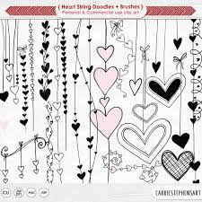 Heart Clipart Png Valentine Digital Stamps Doodle Heart Etsy Heart Clip Art Heart Doodle Clip Art Borders