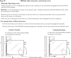 For some people, the garage door is the front door of their property because they drive their vehicle into the garage and then enter the house through a side door. Elocksysrem315 Remote Garage Door Lock User Manual Elocksys