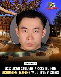 A USC graduate student has been arrested and charged with drugging and  sexually assaulting multiple women while studying in Los Angeles. LAPD says  30-year-old Sizhe “Steven” Weng, a Chinese national, is accused