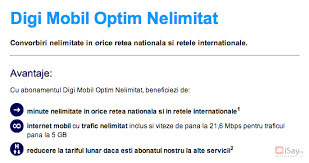 Leading the industry in product availability, speed of service, responsiveness, and more. Digi Mobil Optim Nelimitat Va Fi Abonamentul TÄu Isay Ro