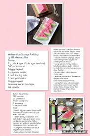 Puding Semangka Kartu Resep Puding Adonan