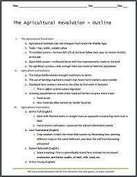 Agricultural Revolution Outline For History Agricultural Revolution History Interactive Notebook World History