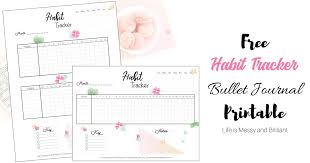 The traditional rectangle monthly, the. Free Bullet Journal Habit Tracker Printable
