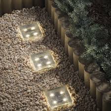 Lights Com Solar Lights Solar Landscape Lighting Lined 4x4 Solar Bright Light Warm White