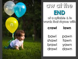 Aw' Break And Make Word Worksheet (Teacher Made) - Twinkl