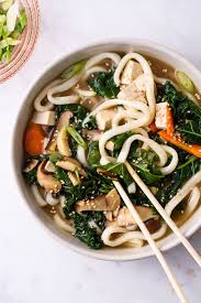 Sick Day Soup With Shiitakes Kale Tofu And Udon Noodles Vegan Recipe In 2020 Spicy Soup Recipes Healthy Plant Based Recipes Vegan Soup Recipes