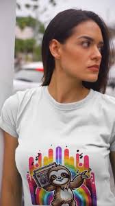 Funky Sloth DJ Clipart with Boombox