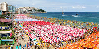Front desk (24 hours) storage area for luggage. Horrendous Haeundae Beach Busan South Korea The Red Umbrellas Proudly Sponsored By Famous Korean Food Chain Mcdonalds Tourismhell