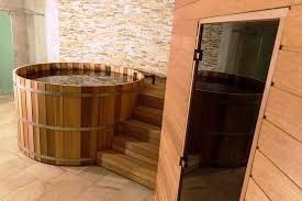 Cold Plunge Pool Hot Tub Patio Sauna Design Sauna House