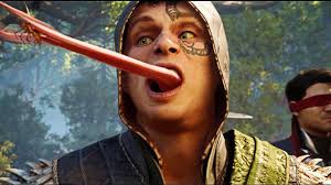 Jonny Cage disgusted with Reptile eating a fly