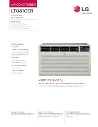Keep your cool with this stylish and powerful wall unit. Lg Lt081cer Specification Pdf Download Manualslib