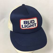 Vintage Bud Light Beer Trucker Hat Mesh Patch Budweiser Snapback Mens Ball Cap Trucker Hat Bud Light Hats