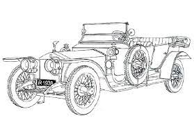 Silver Ghost Rolls Royce Antique Car Coloring Pages Best Place To Color Classic Cars Antique Cars Coloring Pages