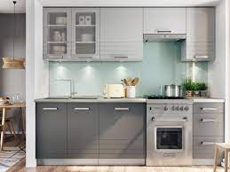 Transitional kitchen with mix of beige paint and rustic wood. Free Standing Light Grey Mocca Dark Grey Kitchen Cabinets Cupboards Set 7 Units Impact Furniture