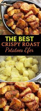 The Best Crispy Roast Potatoes Ever Recipe Potato Dinner Crispy Roast Potatoes Best Dinner Recipes Best Roast Potatoes