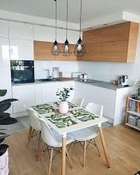 These ideas will help you create a visual separation through colors, furniture layout, and design — while preserving the open flow of the space. Kleine Kuche Im Skandinavischen Stil Eingerichtet Kitchen Design Small Kitchen Design White Kitchen Design