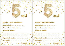 Invitation anniversaire fille 10 ans a imprimer gratuit. Carte D Invitation D Anniversaire 5 Ans