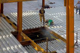 Myconstructionphotos With Keywords Safety Erect Steel Deck Ironworkers Beam Structure