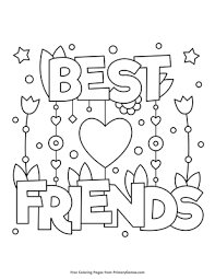 Includes god's word, jesus loves me, god made me special, and god made the world. Best Friends Coloring Page Free Printable Pdf From Primarygames