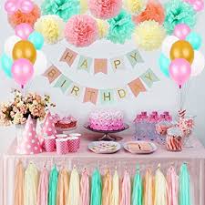 A Beautiful Birthday Party Kit If I Had This When The Kids Were Little It Sure 1st Birthday Girl Decorations Simple Birthday Party Girl Birthday Decorations