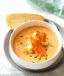 Also have salt, red pepper flakes, and additional file powder on the table. Lobster Bisque Immaculate Bites