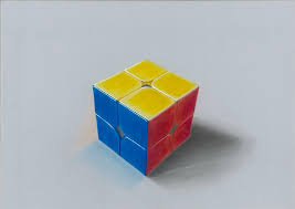 How to draw rubik's cube? Realistic Drawing Of 2x2 Rubik S Cube Painting By Sushant S Rane