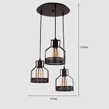 Rustic Black Metal Cage Shade Dining Room Pendant Light With 3 Lights Walmart Com Pendant Light Pendant Lighting Dining Room Rustic Black