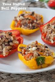 Healthy Tuna Stuffed Bell Peppers Eating Bird Food Recipe Stuffed Peppers Healthy Healthy Tuna