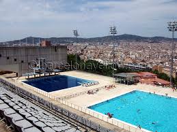 Swimming goggles were first allowed in 1976. Barcelona 2021 Olympic Diving Swimming Pool Montjuic