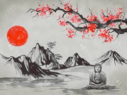 Maybe you would like to learn more about one of these? Japan Traditional Sumi E Painting Fuji Mountain Sakura Sunset Stock Photo Picture And Royalty Free Image Image 116755884