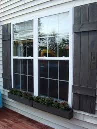 Use good shipping pallet timber for this type of project. I Implemented This Idea To My House Used Cedar Fence Boards Painted Them Black And Planted With Succulents Looks A Diy Window Diy Shutters Window Boxes Diy
