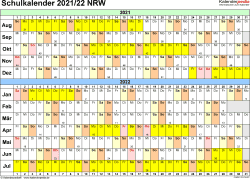Download and customize free 2022 printable calendar templates, including usa holidays, with appropriate space for notes so you can update them as per your requirements. Schulkalender 2021 2022 Nrw Linear Png