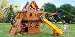 An alternate route includes scaling the deluxe rock climb and sliding down the 4' curved or straight slide. Pin On Swing Sets