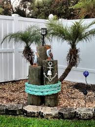 23.5 h ( 4 dia) middle post: Beach Themed Nautical Garden Decor