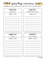 Spring Things Types Of Nouns Printable Worksheet Types Of Nouns Nouns Printable Worksheets