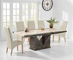 The vesper marble dining room collection is by crown mark. Tenore 220cm Marble Effect Dining Table With Cannes Chairs Dining Table Marble Dining Table Marble Dining