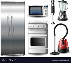 Kitchen Appliance Set Vector Image On