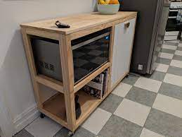 Kitchen trolley with bin storage. My Homemade Kitchen Trolley With Soft Close Bin Storage Album On Imgur