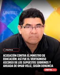 El ministro de Educación, Omar Véliz, fue denunciado por nepotismo, uso  indebido de bienes públicos, uso indebido de recursos económicos, tráfico  de ítems y cargas horarias, según el diputado Jairo Guiteras. 📲Conoce