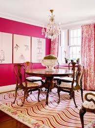 Red dining room is a thing of past. Decorating In Pink Pink Dining Rooms Hot Pink Walls Home Decor