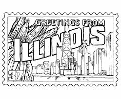 Usa Printables Illinois State Stamp Us States Coloring Pages Coloring Pages States Project Cute Coloring Pages
