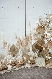Dried flowers are not always beloved. Modern French Tropical Wedding Inspiration With Dried Flowers 100 Layer Cake Dried Flowers Wedding Dried Flowers Tropical Wedding