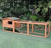 Amazon.com: Conejera de conejo, jaula de madera para conejo ...